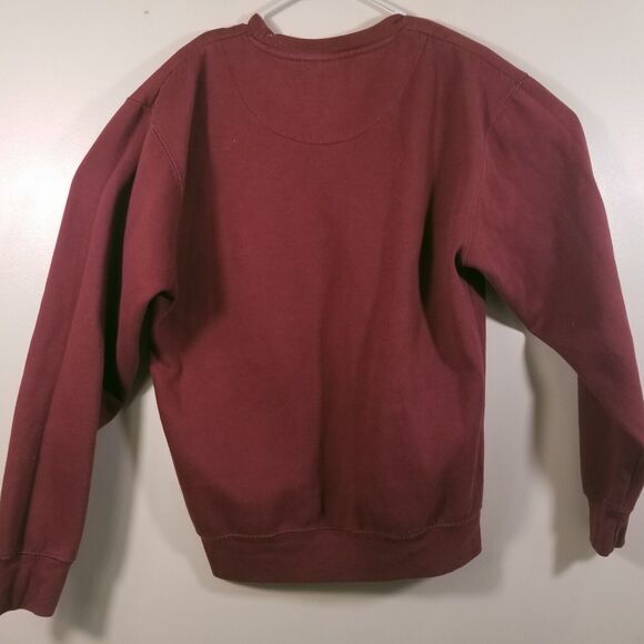 Oxford University Sweatshirt Mens Large Maroon Red UK College Logo Crewneck - Picture 6 of 11